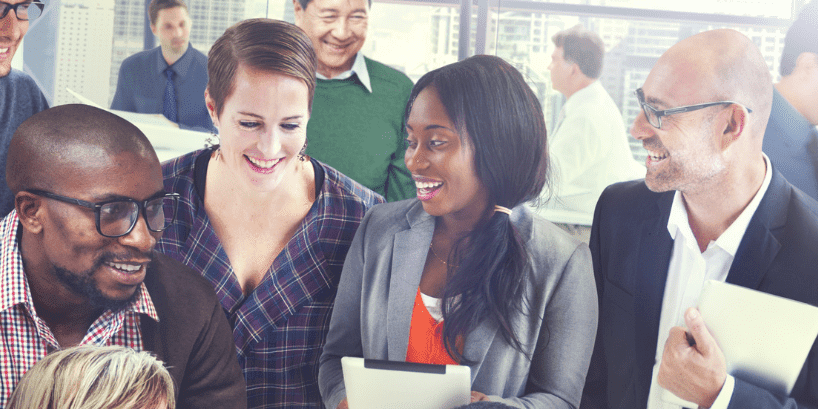 Group Of People Laughing In An Office 3